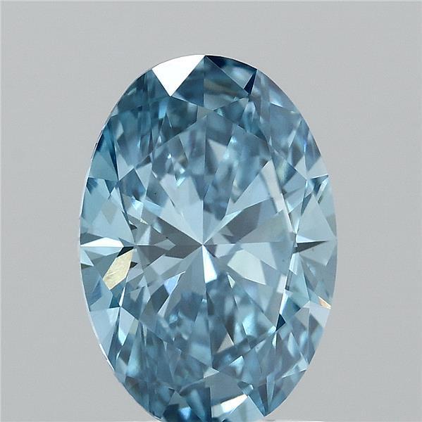 1.53 Ct. Fancy Vivid Blue Oval Lab Grown Diamond