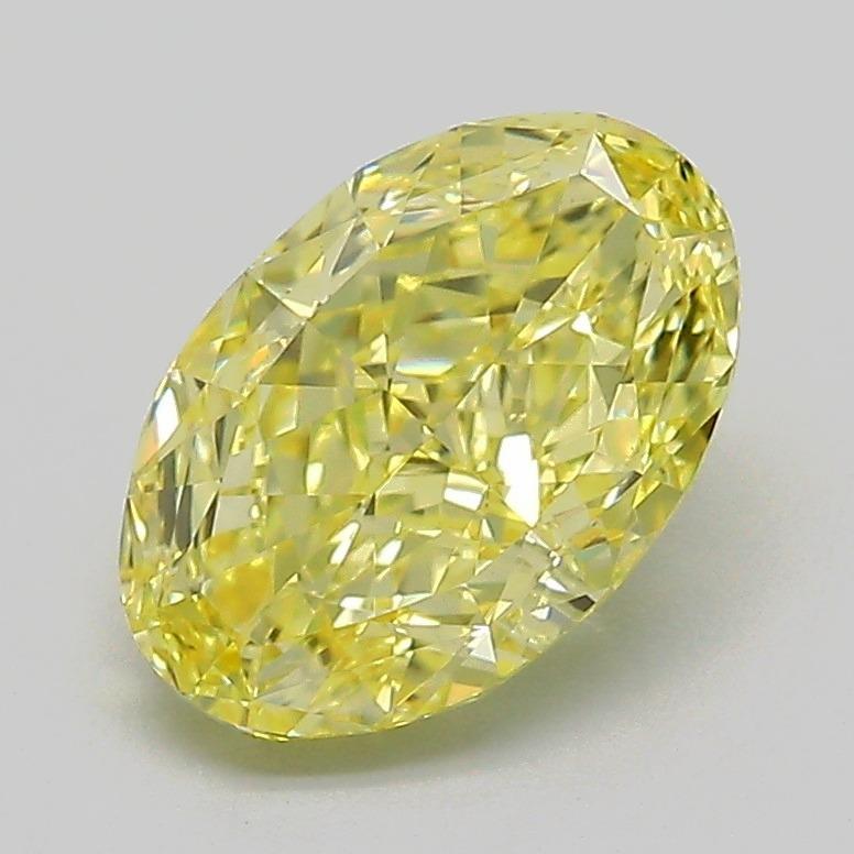 1.86 Ct. Fancy Vivid Yellow Oval Lab Grown Diamond