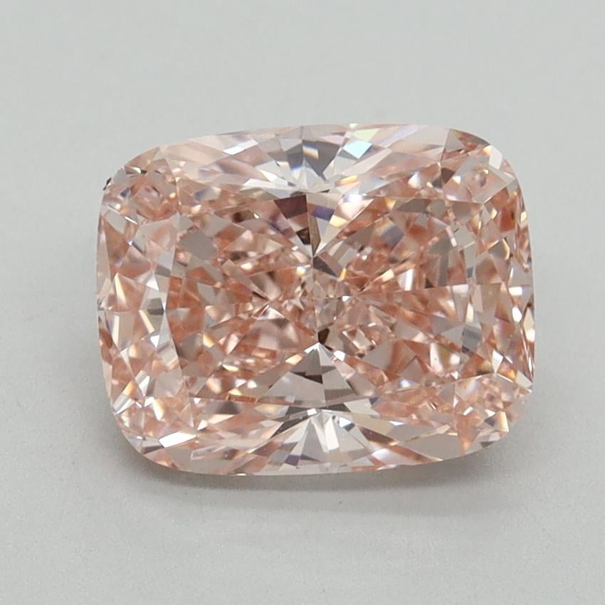 2.20 Ct. Fancy Vivid Pink Cushion Lab Grown Diamond