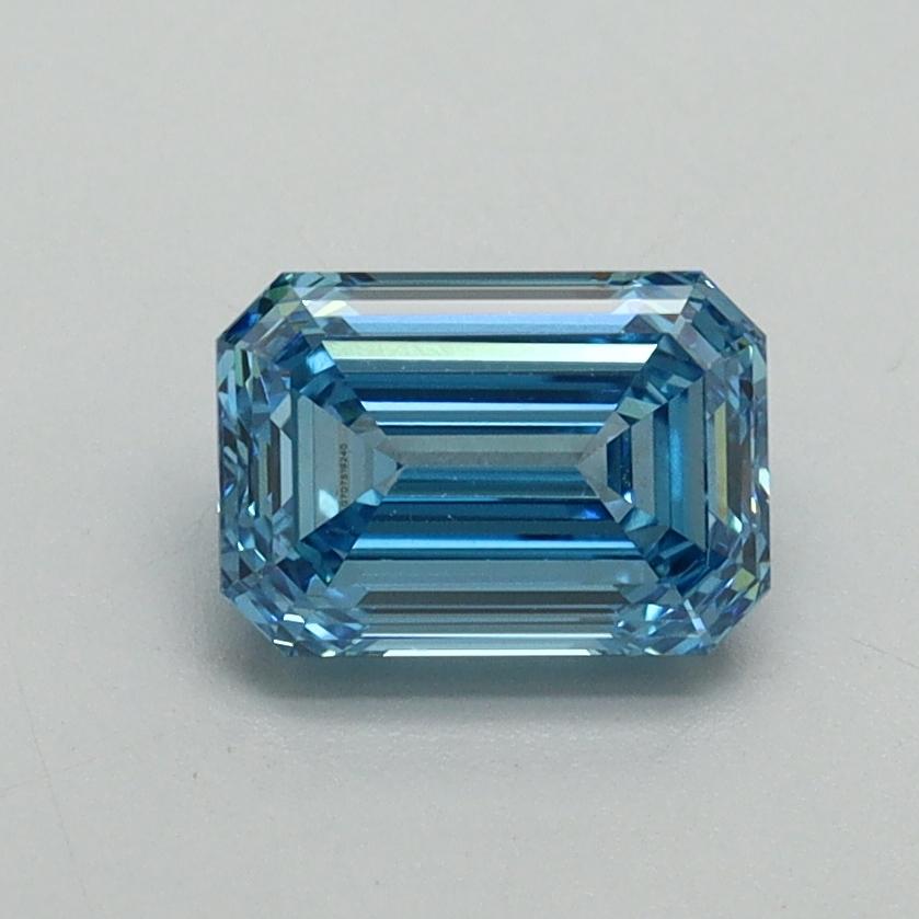1.01 Ct. Fancy Vivid Blue Emerald Lab Grown Diamond