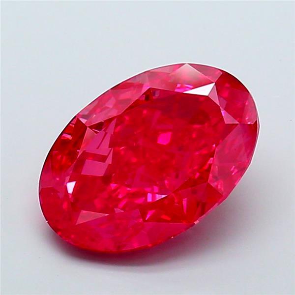 6.37 Ct. Fancy Vivid  Pink Oval Lab Grown Diamond
