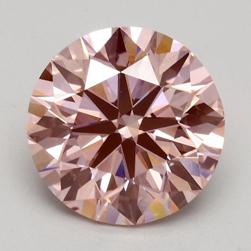 2.65 Ct. Fancy Intense Pink Round Lab Grown Diamond