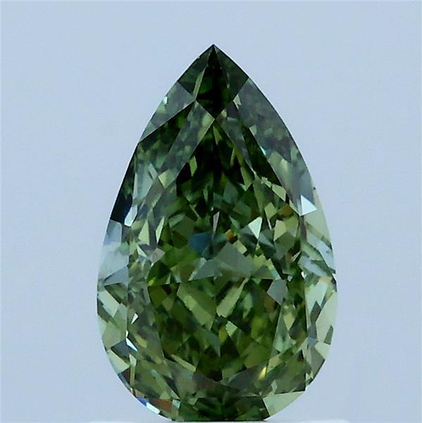 1.12 Ct. Fancy Vivid Green Pear Lab Grown Diamond