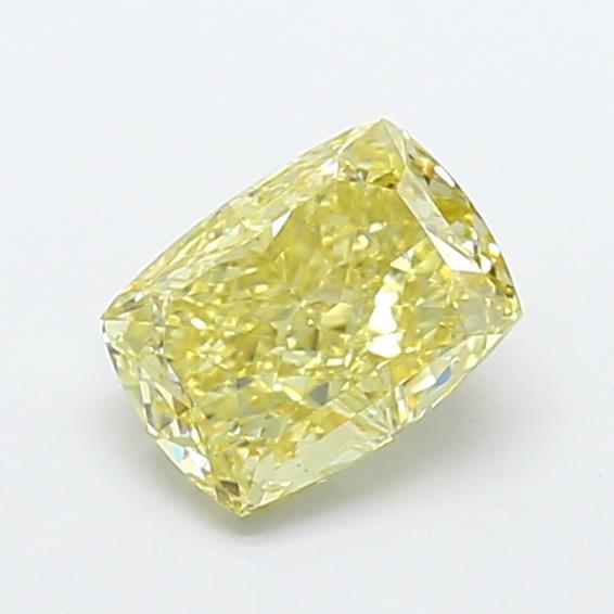 1.06 Ct. Fancy Yellow Cushion Lab Grown Diamond