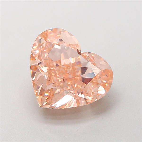 2.54 Ct. Fancy Orange Heart Lab Grown Diamond