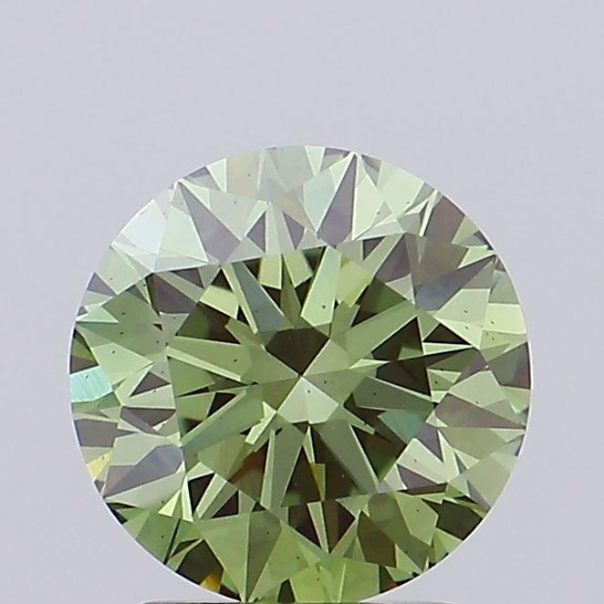 1.90 Ct. Fancy Vivid Green Round Lab Grown Diamond