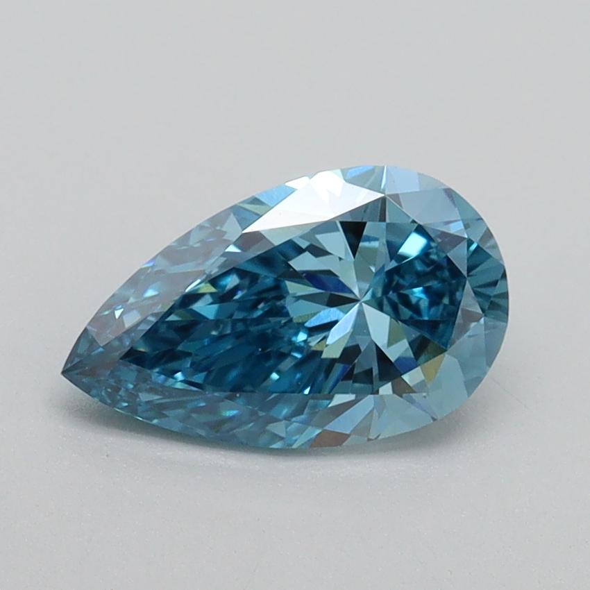 1.03 Ct. Fancy Vivid Blue Pear Lab Grown Diamond