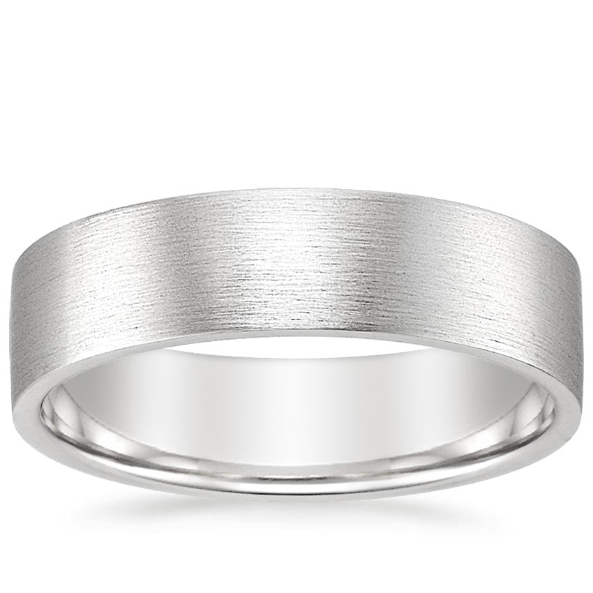 Surgical Stainless Steel 5mm Domed Wedding Band Thumb Ring Comfort-Fit Matte Finish Sizes 5-12 
