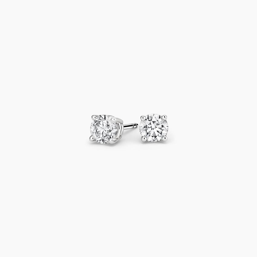 Image of 18K White Gold Perfect 4-Prong Lab Diamond Stud Earrings (1/4 ct. tw.)