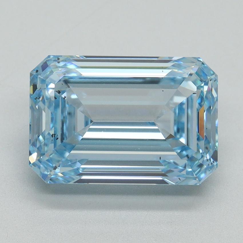 4.08 Ct. Fancy Intense Blue Emerald Lab Grown Diamond