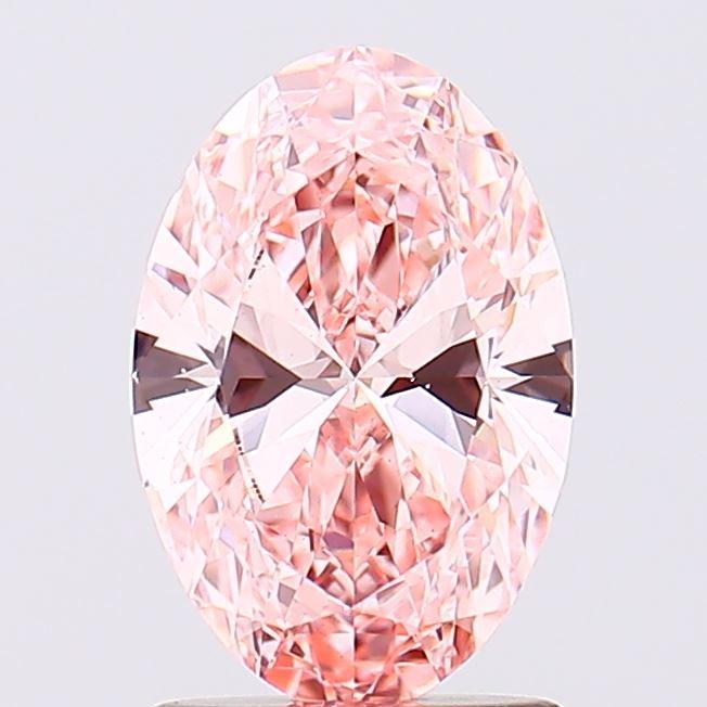1.36 Ct. Fancy Vivid Pink Oval Lab Grown Diamond