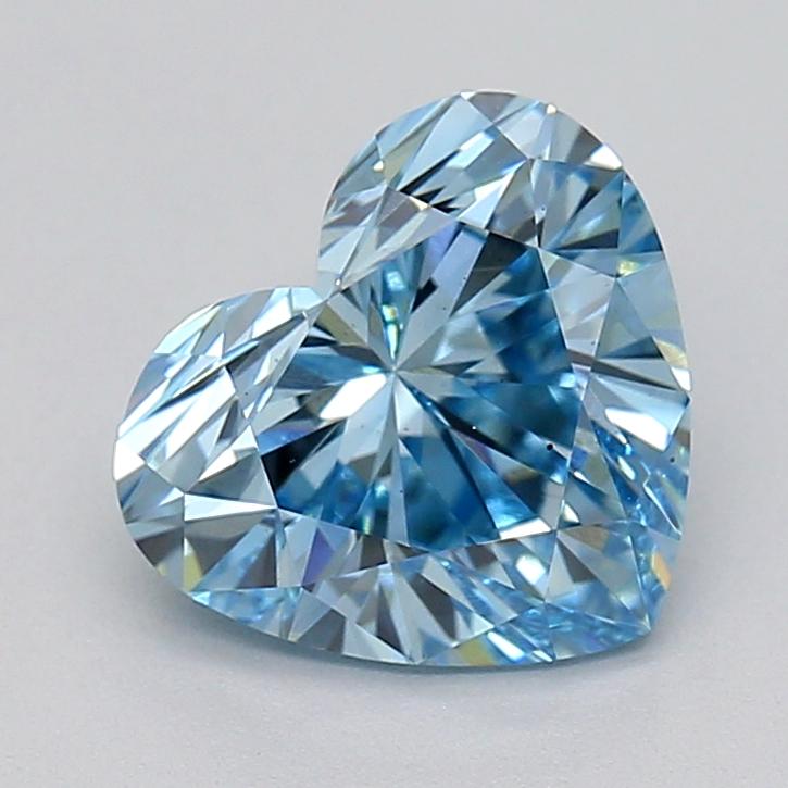 1.54 Ct. Fancy Vivid Blue Heart Lab Grown Diamond