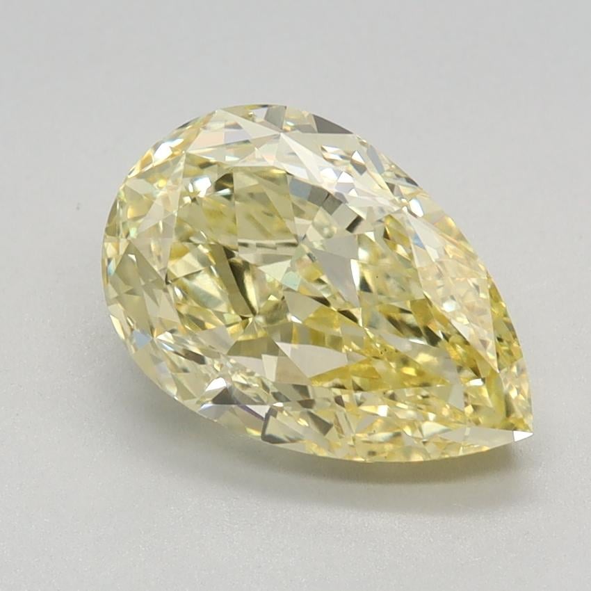 2.21 Ct. Fancy Intense Yellow Pear Lab Grown Diamond