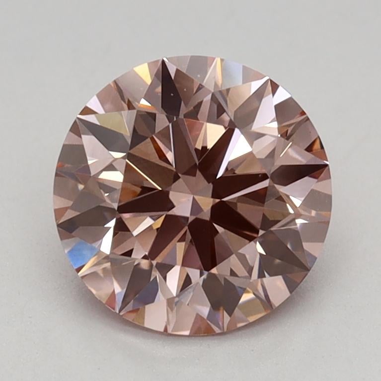 1.11 Ct. Fancy Brownish Pink Round Lab Grown Diamond