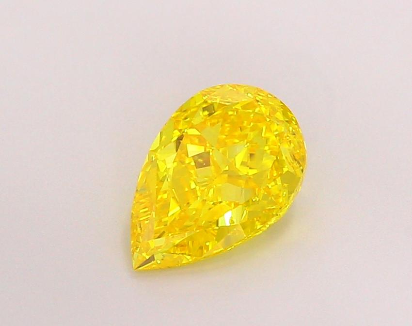 2.02 Ct. Fancy Vivid Yellow Pear Lab Grown Diamond