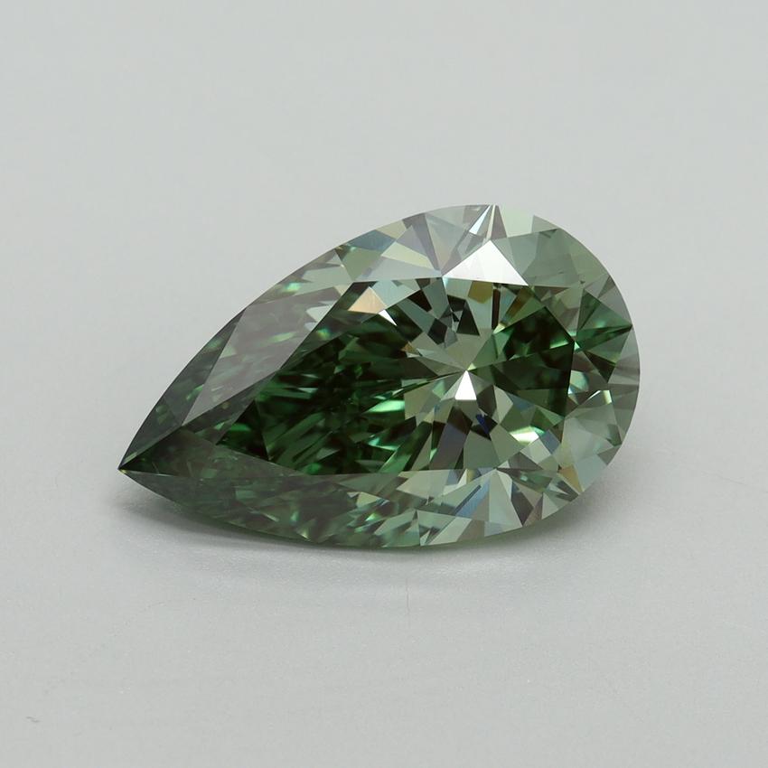 4.02 Ct. Fancy Vivid Green Pear Lab Grown Diamond