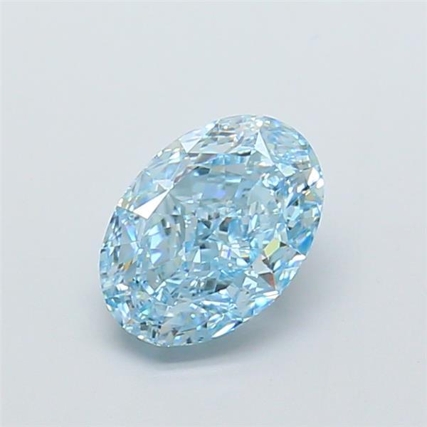 2.12 Ct. Fancy Vivid  Blue Oval Lab Grown Diamond