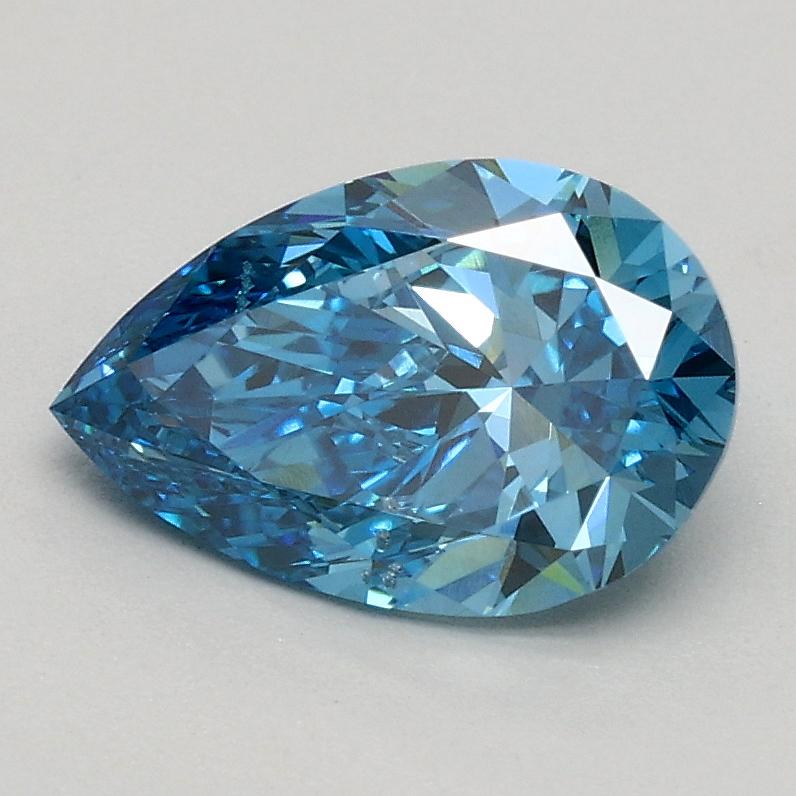 1.01 Ct. Fancy Vivid Blue Pear Lab Grown Diamond