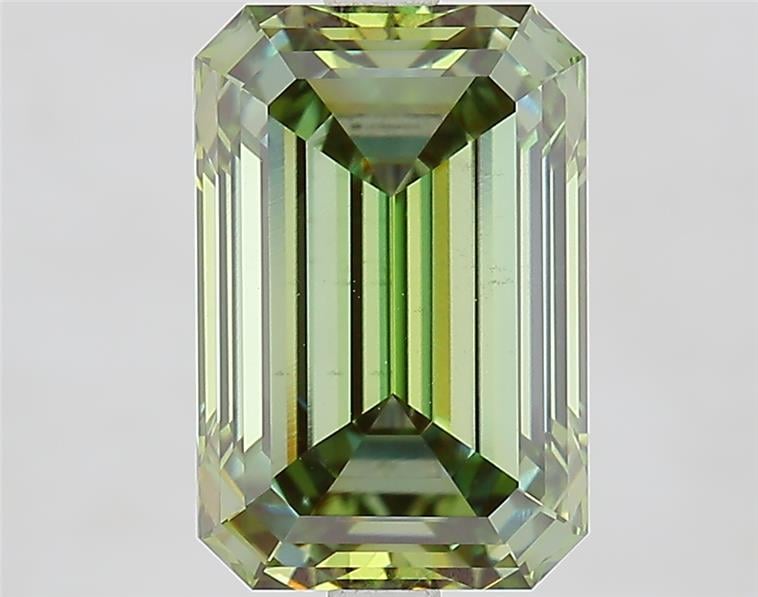 4.08 Ct. Fancy Vivid  Green Emerald Lab Grown Diamond