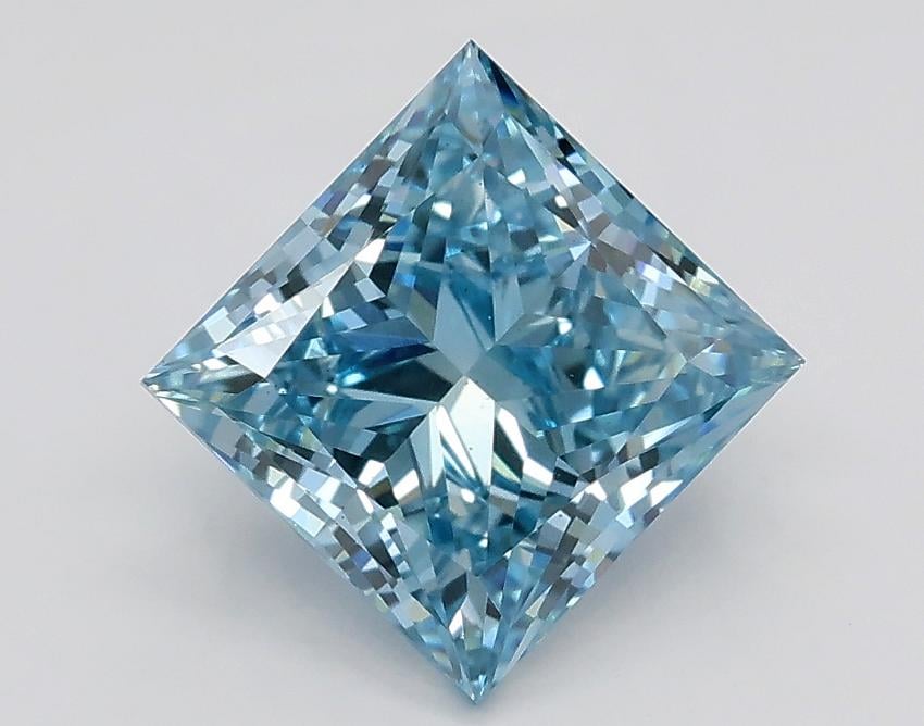 1.70 Ct. Fancy Intense Blue Princess Lab Grown Diamond