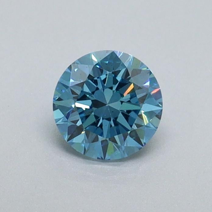 0.42 Ct. Fancy Vivid Blue Round Lab Grown Diamond