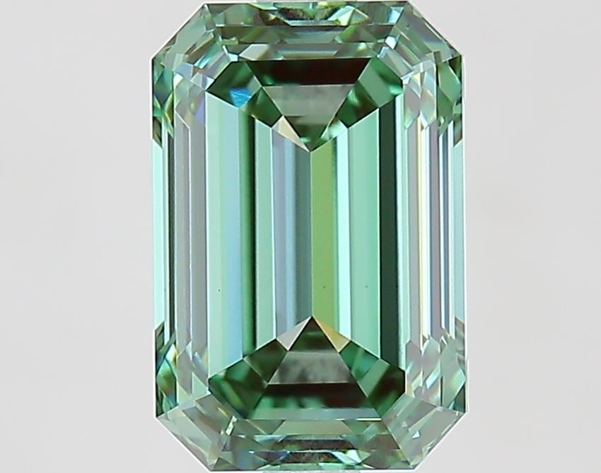 3.01 Ct. Fancy Vivid Green Emerald Lab Grown Diamond