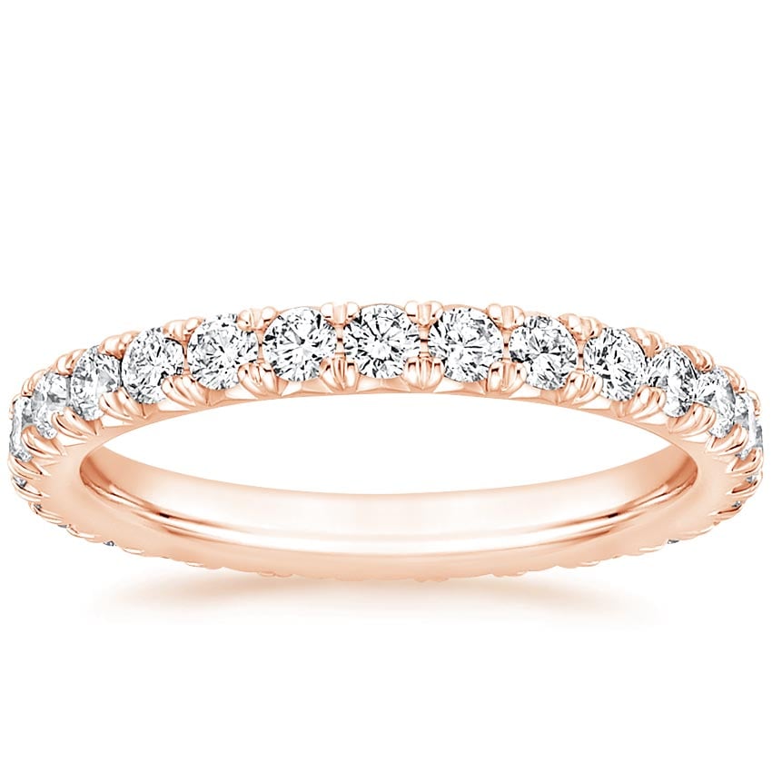 Rose gold diamond engagement ring with surprise diamond details