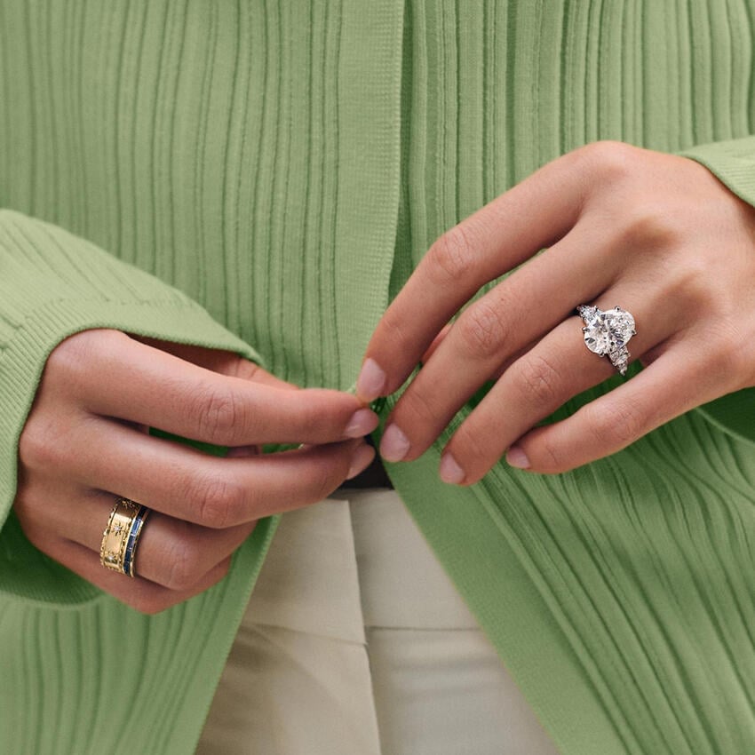 18K White Gold Jacqueline Diamond Ring, large additional view 2