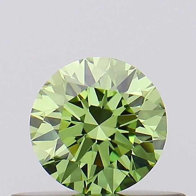 0.34 Ct. Fancy Vivid Green Round Lab Grown Diamond