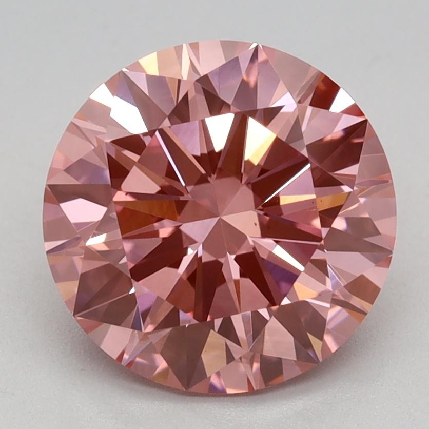 2.01 Ct. Fancy Vivid Pink Round Lab Grown Diamond