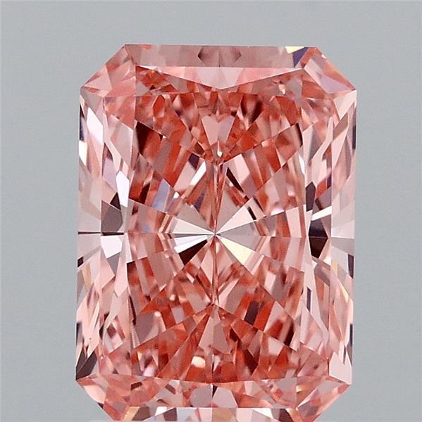 2.10 Ct. Fancy Vivid Pink Radiant Lab Grown Diamond