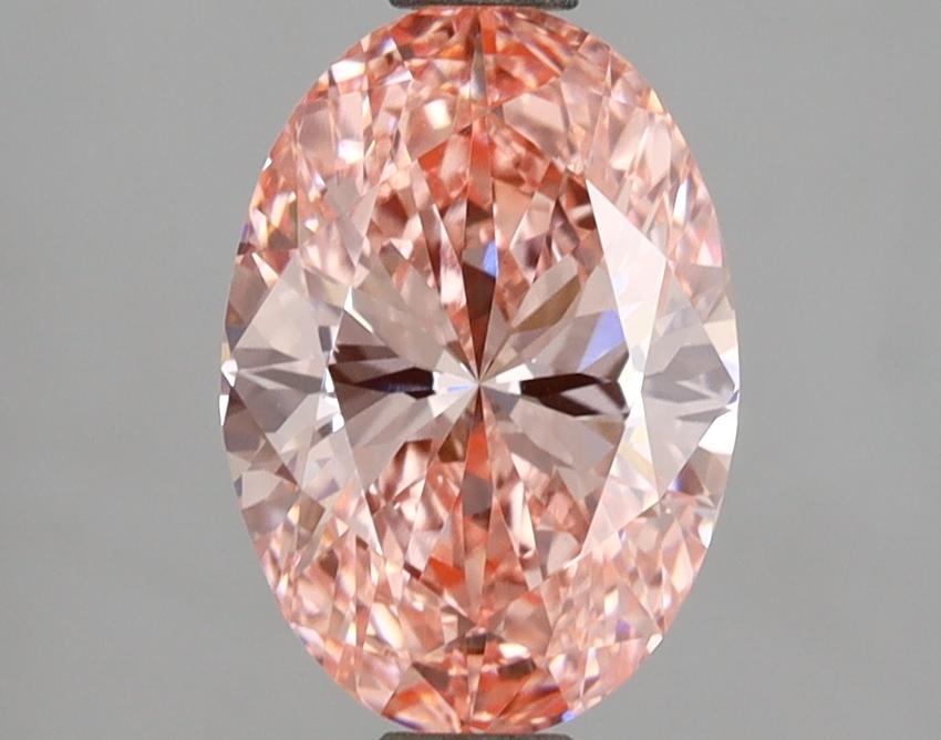 2.03 Ct. Fancy Vivid  Pink Oval Lab Grown Diamond
