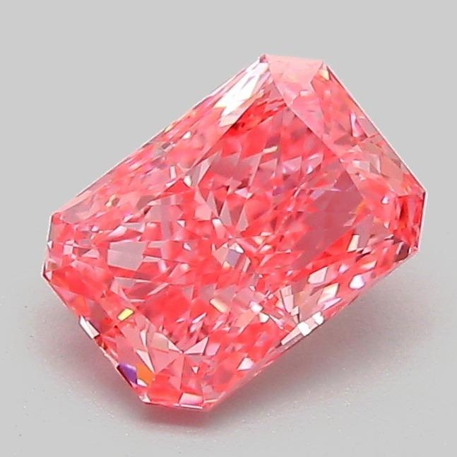 1.09 Ct. Fancy Vivid Pink Radiant Lab Grown Diamond