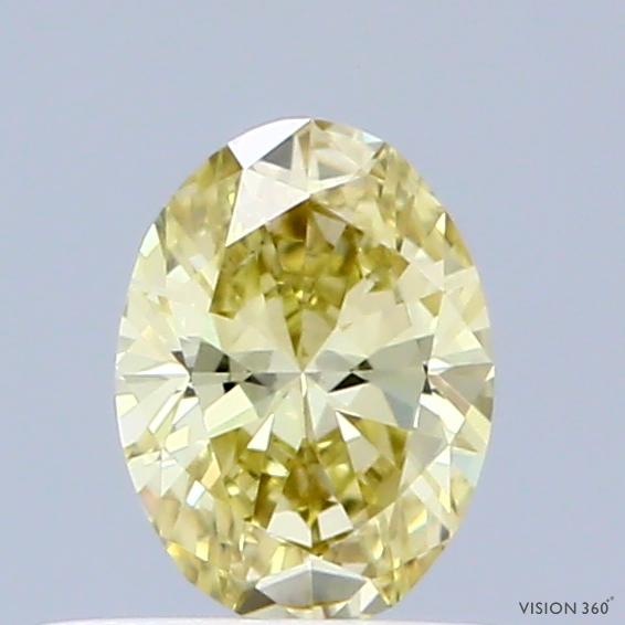 0.34 Ct. Fancy Intense Yellow Oval Lab Grown Diamond