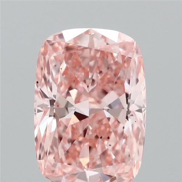 1.05 Ct. Fancy Vivid Pink Cushion Lab Grown Diamond
