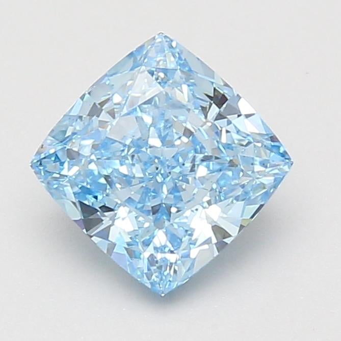 2.10 Ct. Fancy Vivid Blue Cushion Lab Grown Diamond