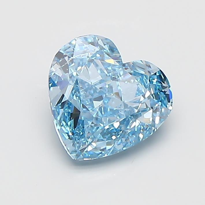 1.61 Ct. Fancy Vivid  Blue Heart Lab Grown Diamond