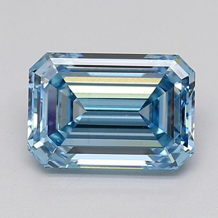 2.10 Ct. Fancy Vivid  Blue Emerald Lab Grown Diamond