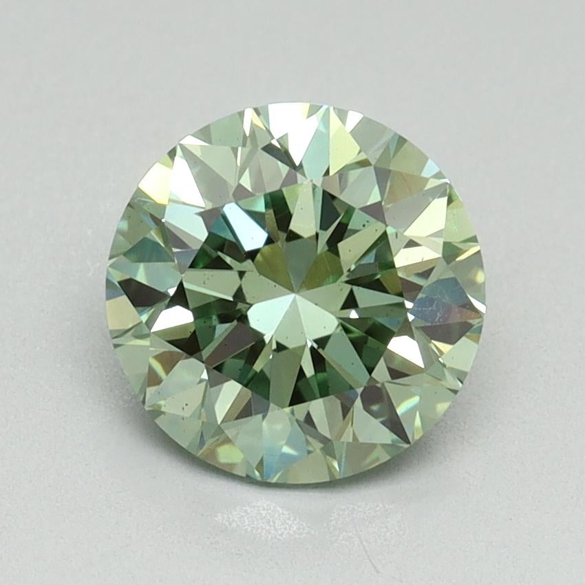 1.70 Ct. Fancy Vivid Green Round Lab Grown Diamond