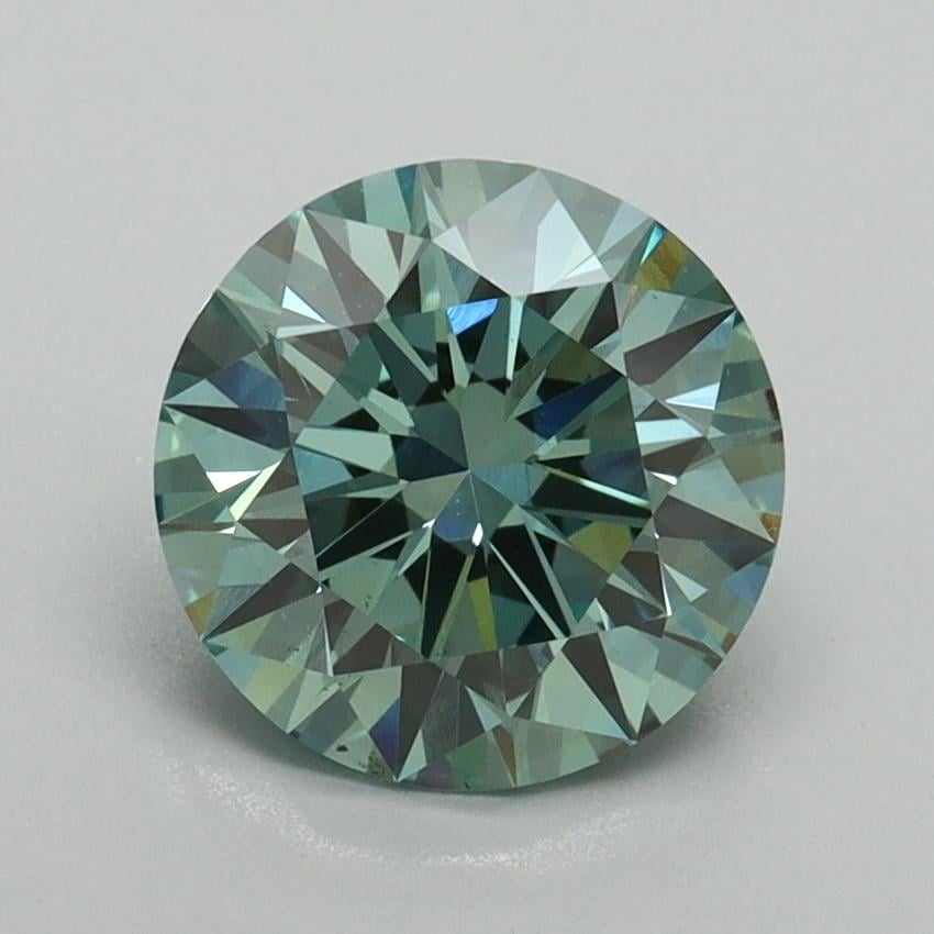 1.75 Ct. Fancy Vivid Green Round Lab Grown Diamond