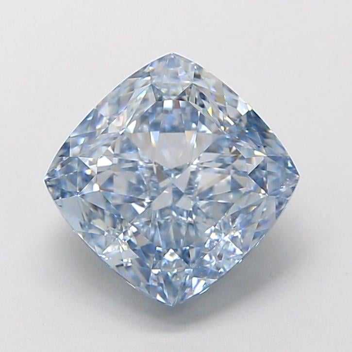 2.53 Ct. Fancy Intense Blue Cushion Lab Grown Diamond