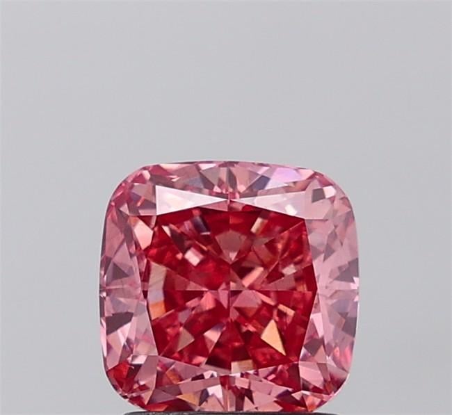 2.02 Ct. Fancy Vivid  Pink Cushion Lab Grown Diamond