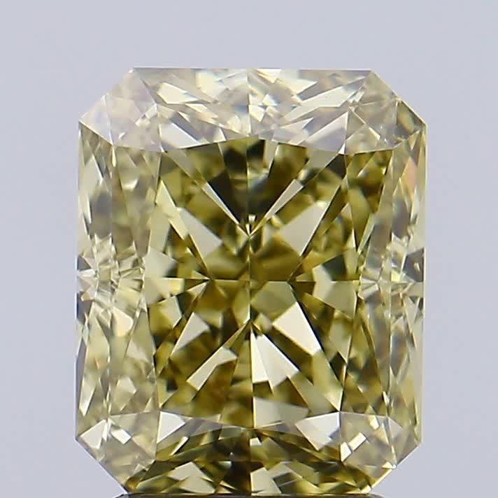 2.86 Ct. Fancy Greyish Yellow Radiant Lab Grown Diamond