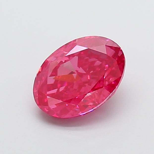 2.04 Ct. Fancy Vivid Pink Oval Lab Grown Diamond