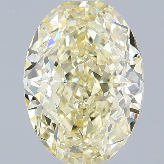 1.04 Ct. Fancy Light Yellow Oval Lab Grown Diamond