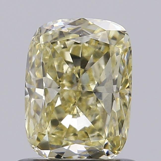 0.93 Ct. Fancy Light Yellow Cushion Lab Grown Diamond