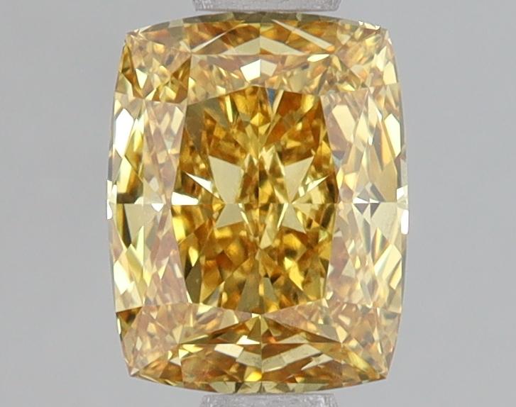 1.50 Ct. Fancy Vivid Yellow Cushion Lab Grown Diamond