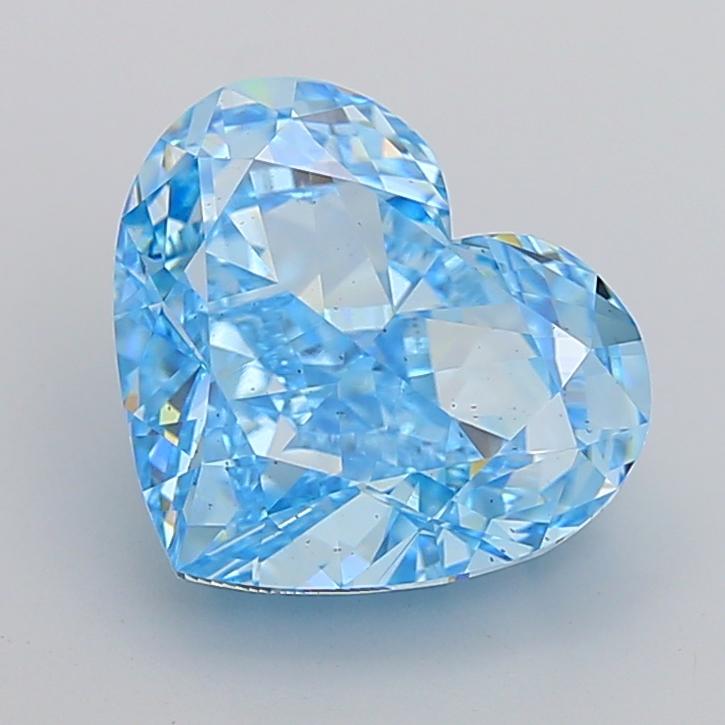 10.01 Ct. Fancy Vivid Blue Heart Lab Grown Diamond