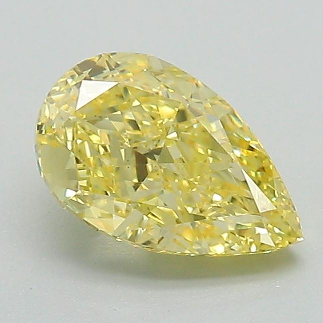 1.13 Ct. Fancy Intense Yellow Pear Lab Grown Diamond