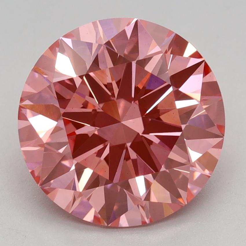 2.53 Ct. Fancy Vivid Pink Round Lab Grown Diamond